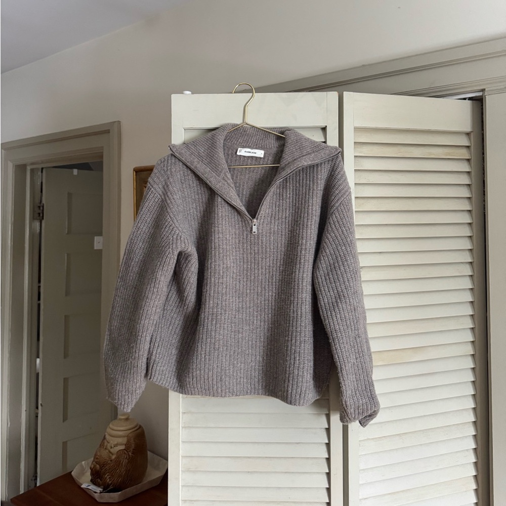 Everlane quarter zip sweater size small